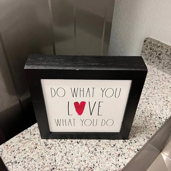 Rae Dunn Wood Sign DO WHAT YOU L♥️VE WHAT YOU DO - Picture 8 of 12